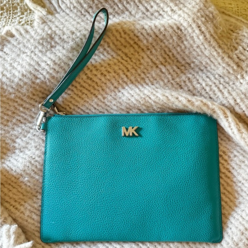 Michael Kors Turquoise Wristlet